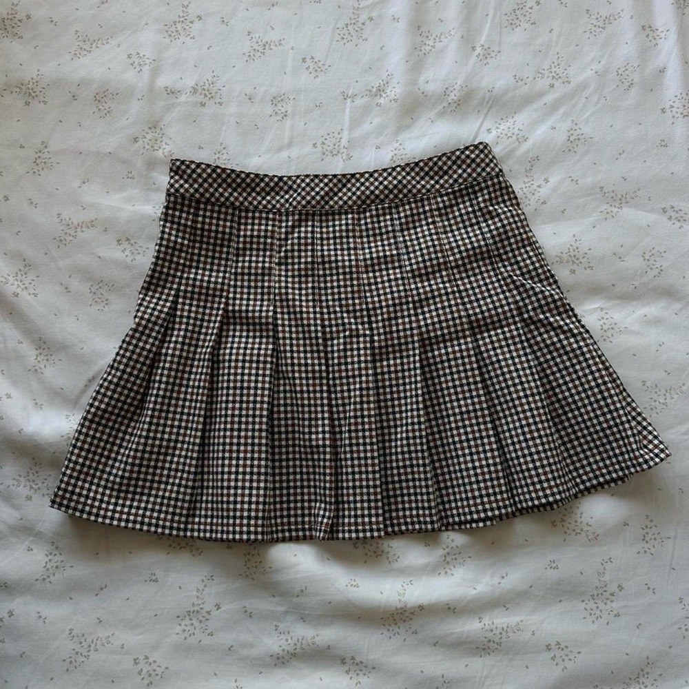 MAMBA JEANS - checkered plaid mini skirt